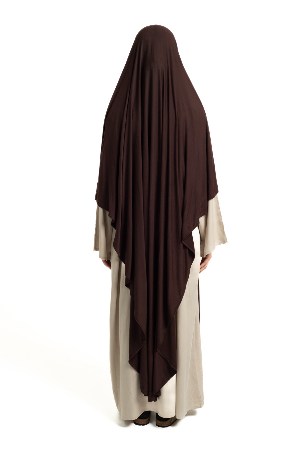 Deep chocolate maxi khimar