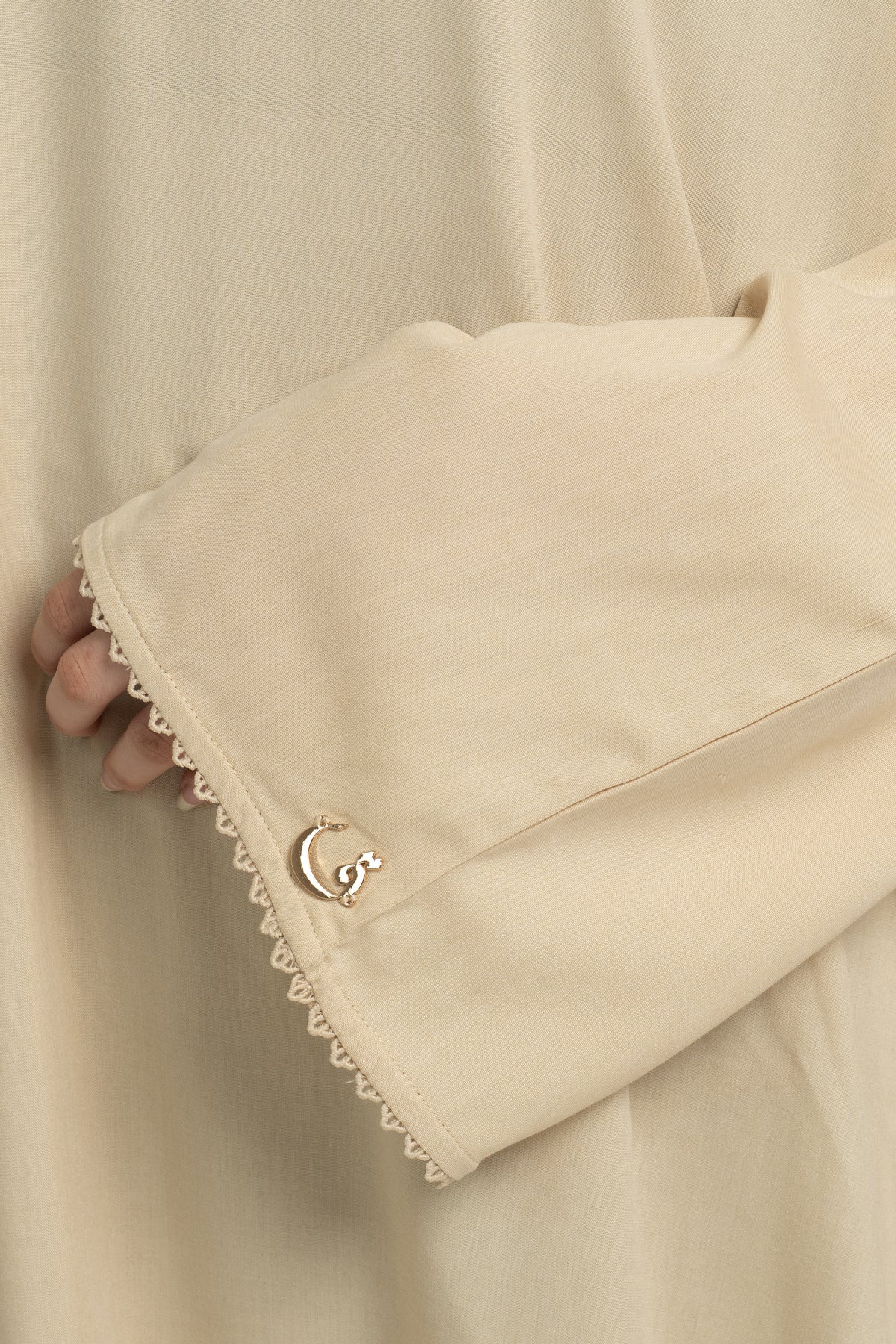 Buttermilk lace abaya