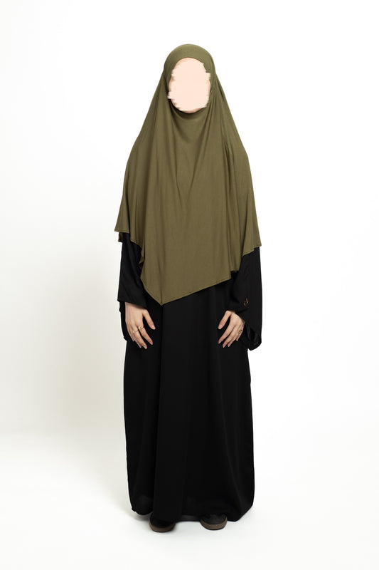 Olive Short Diamond Khimar