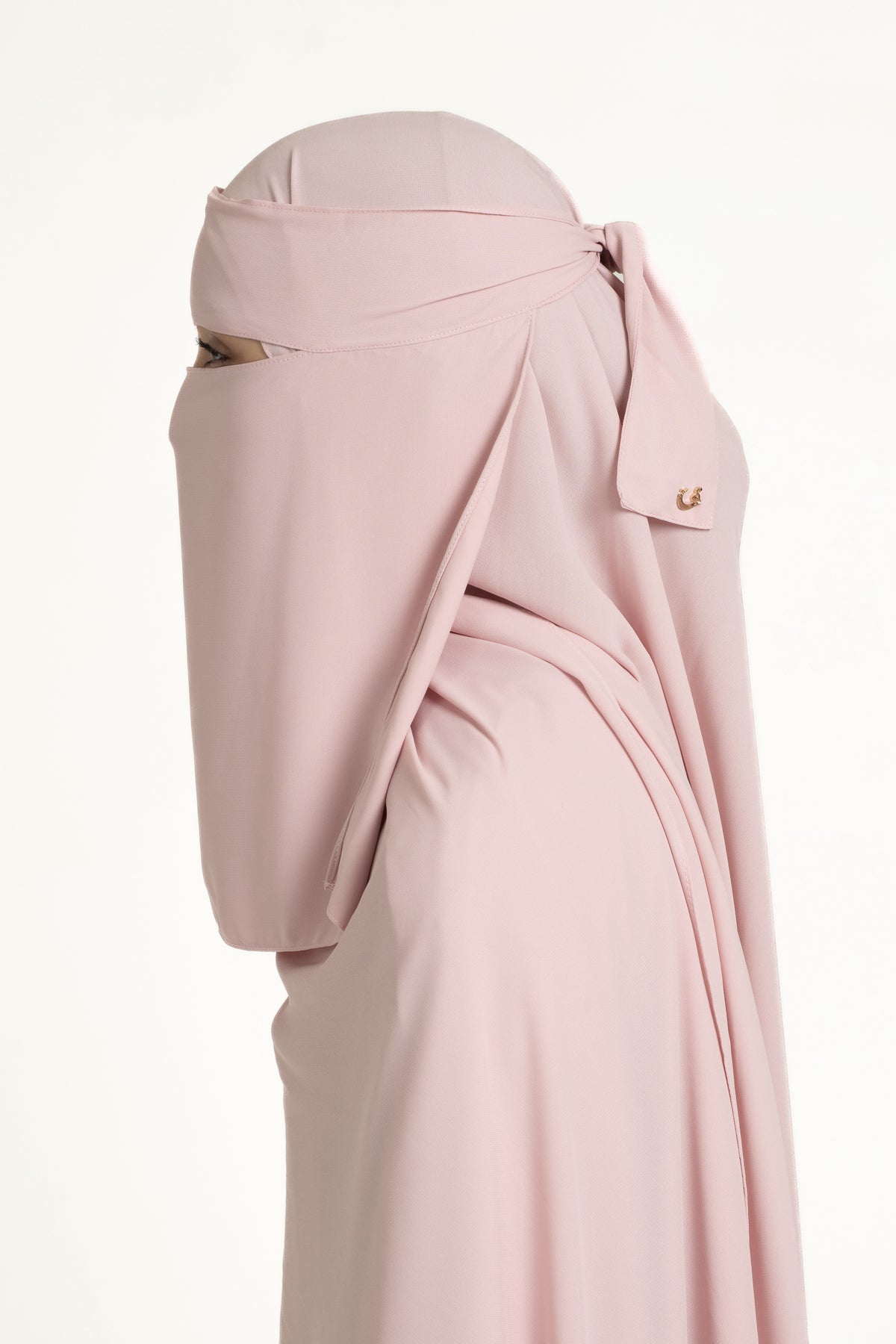 Pastel pink niqab set