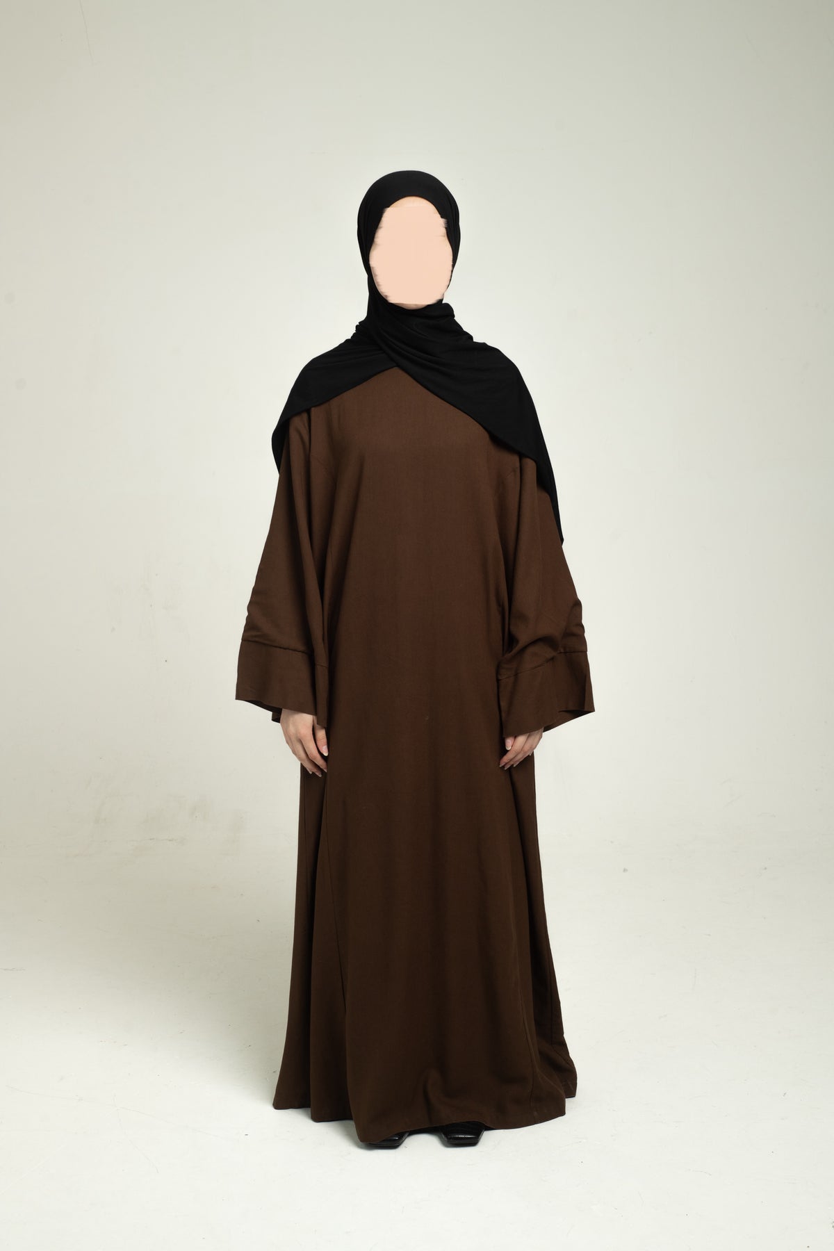Linen Abaya - Chocolate