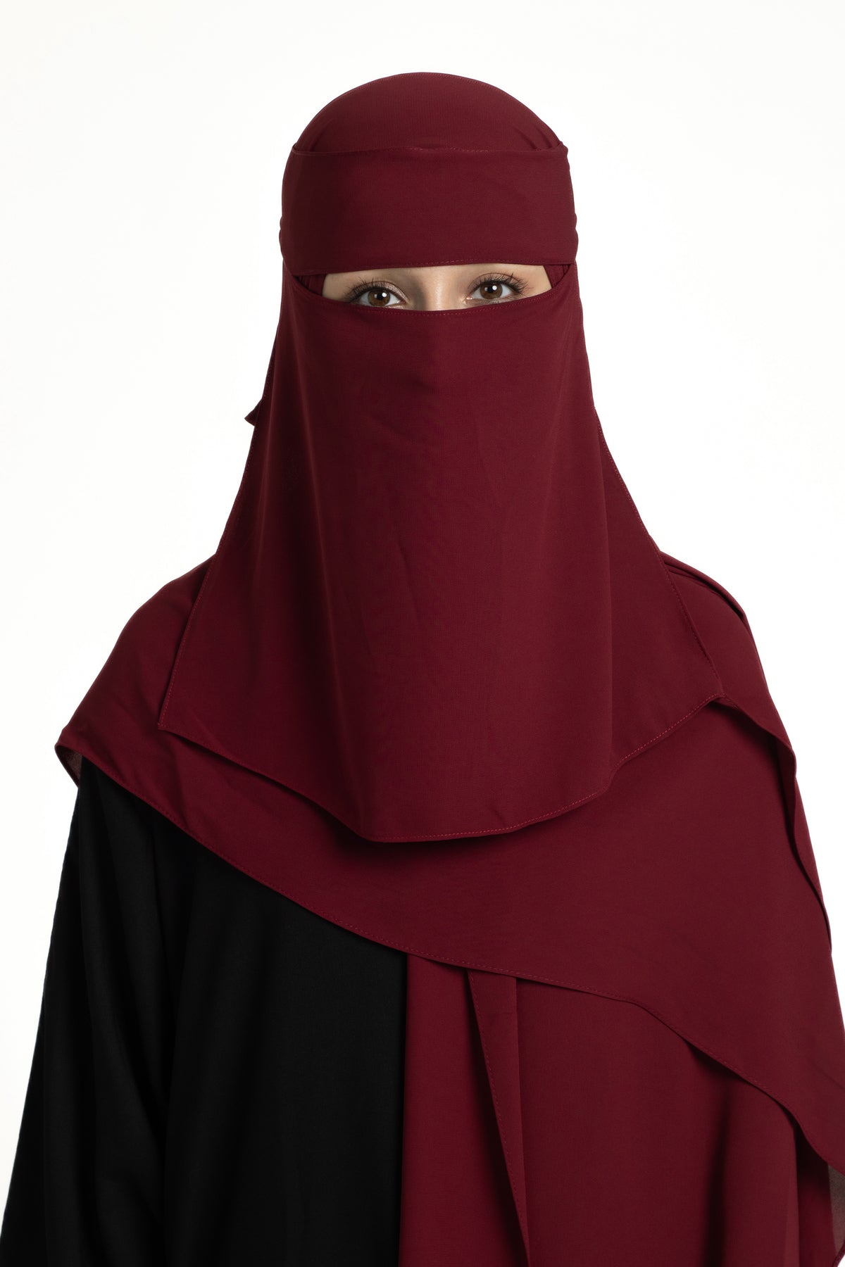 Burgundy niqab set