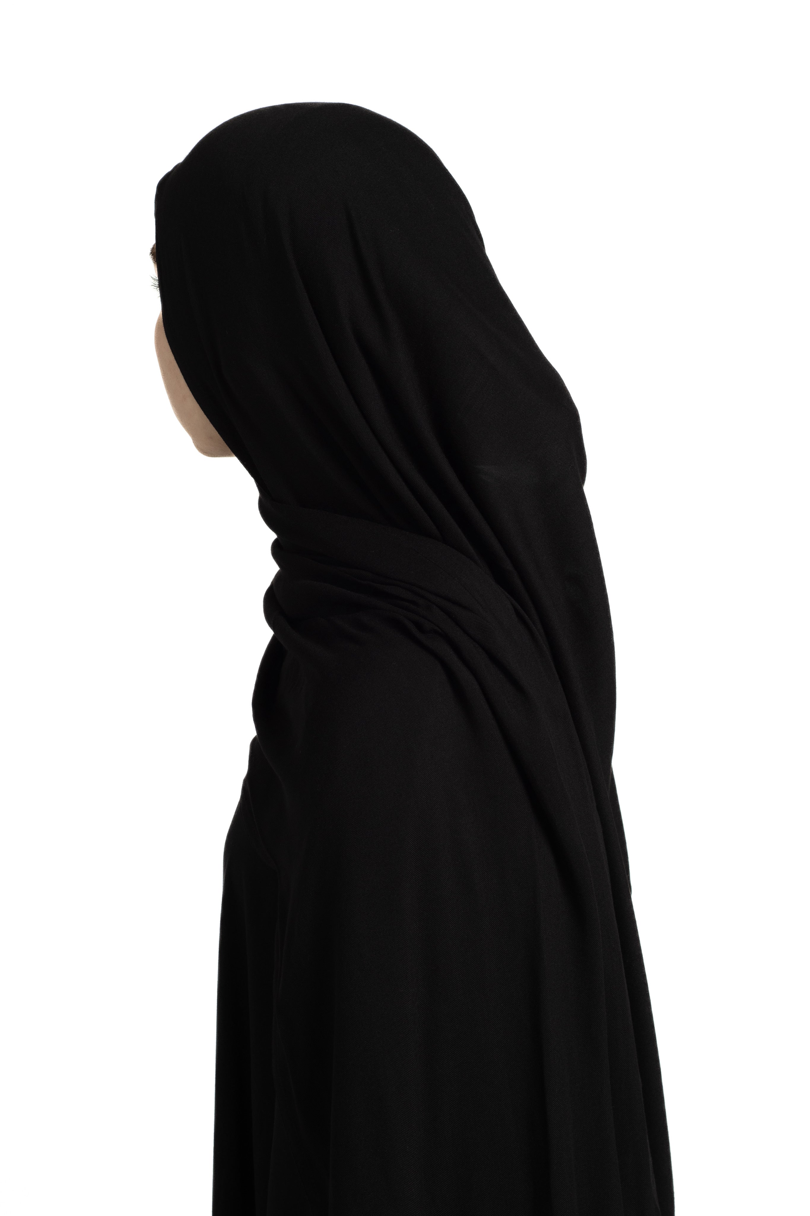 Black modal hijab
