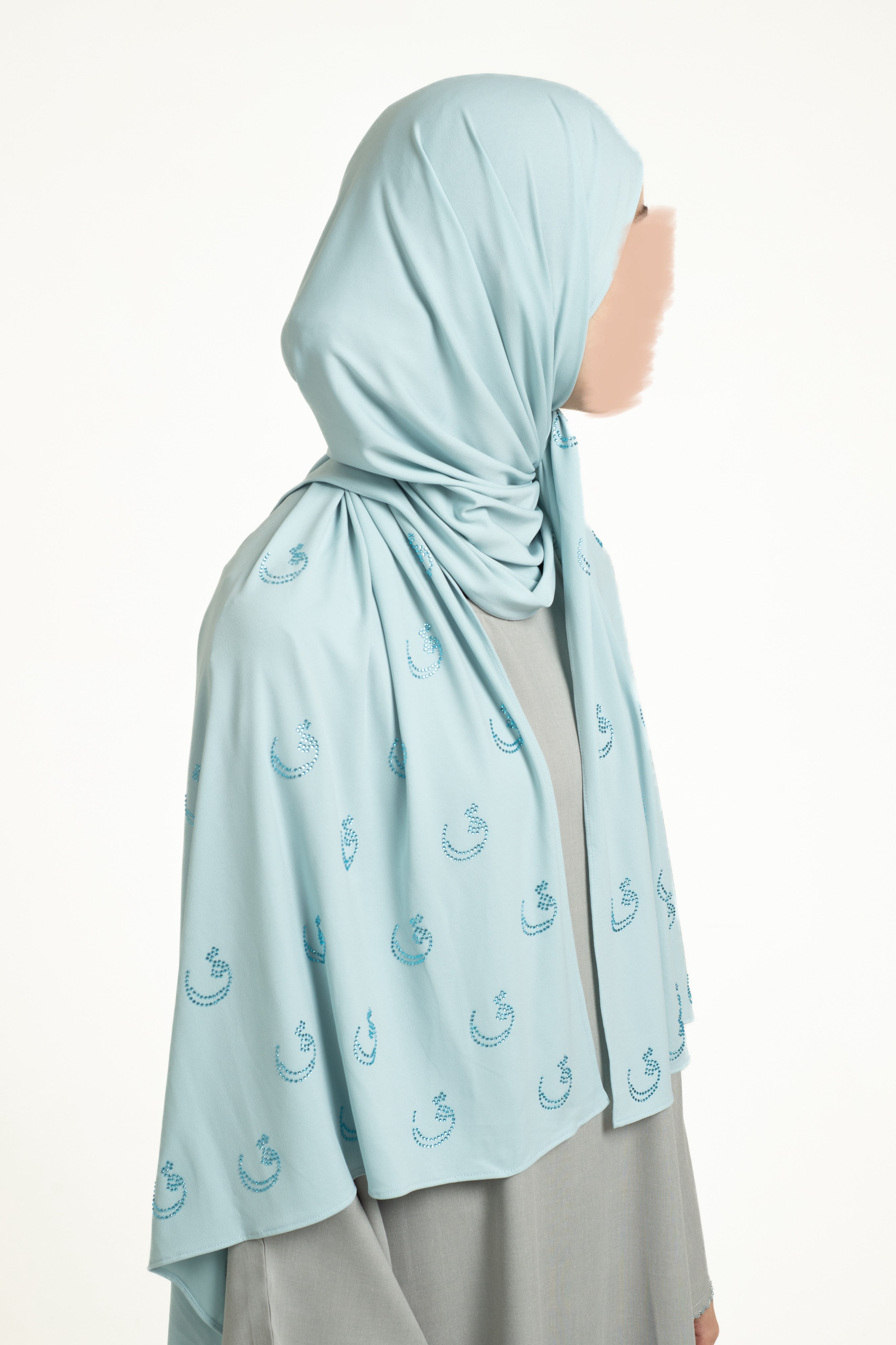 Mist Rhinestone hijab