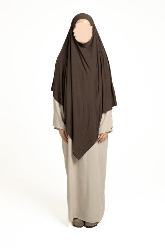 Olive brown regular Khimar