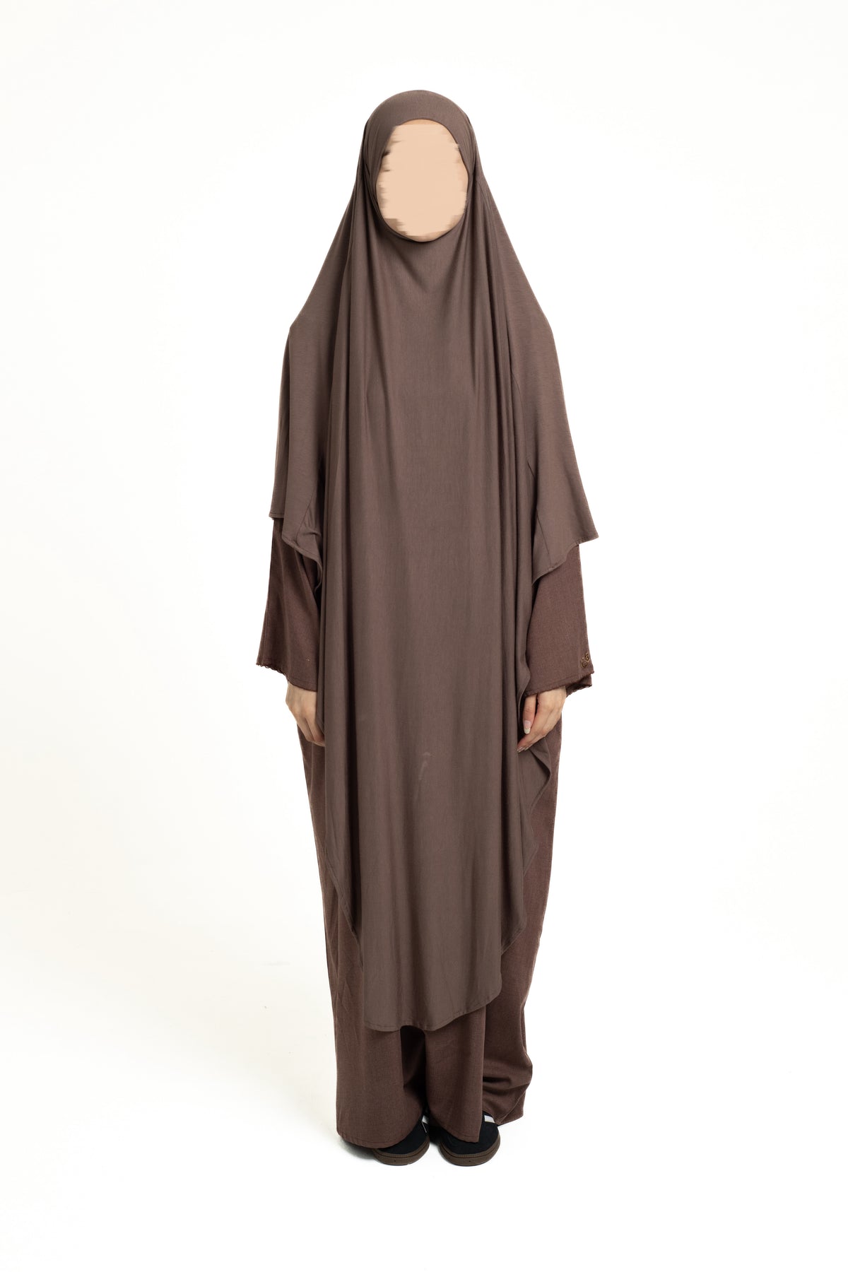 Ash brown maxi khimar