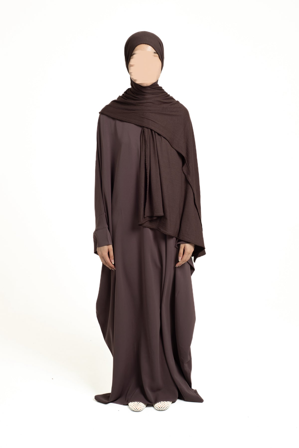Dried fig batwing abaya
