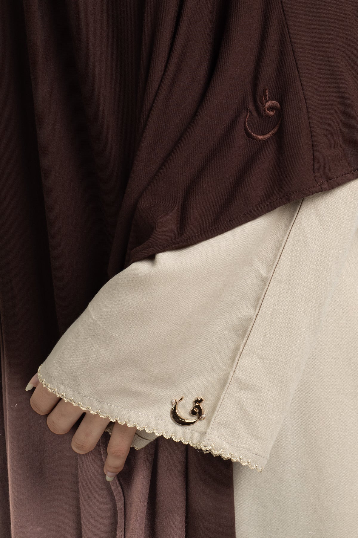 Deep chocolate maxi khimar
