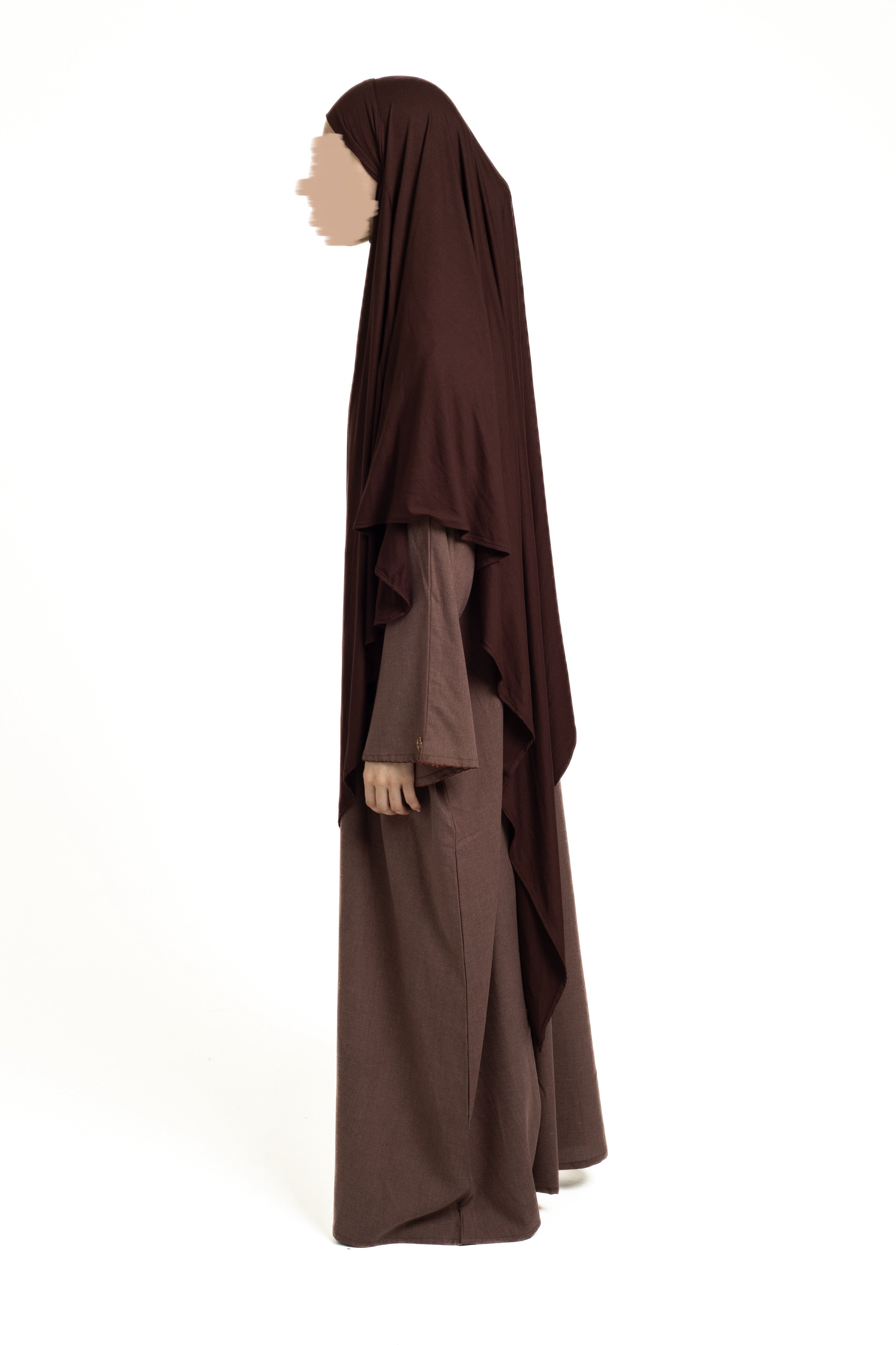Deep brown regular Khimar
