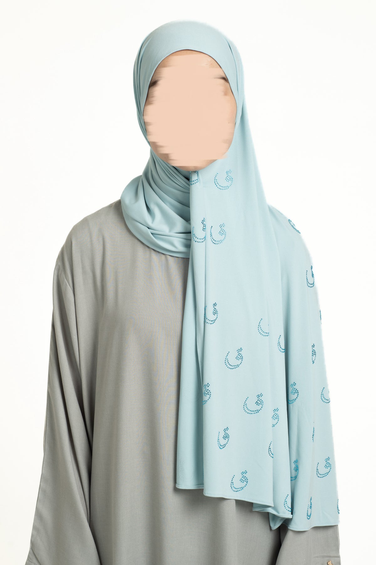 Mist Rhinestone hijab