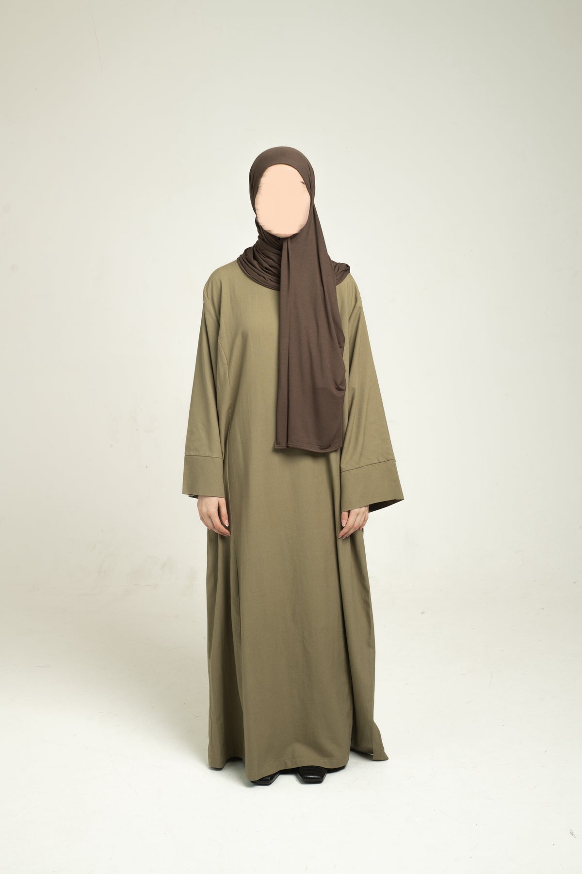 Linen Abaya - Light Moss