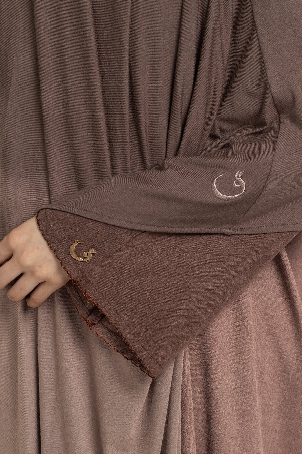Ash brown maxi khimar
