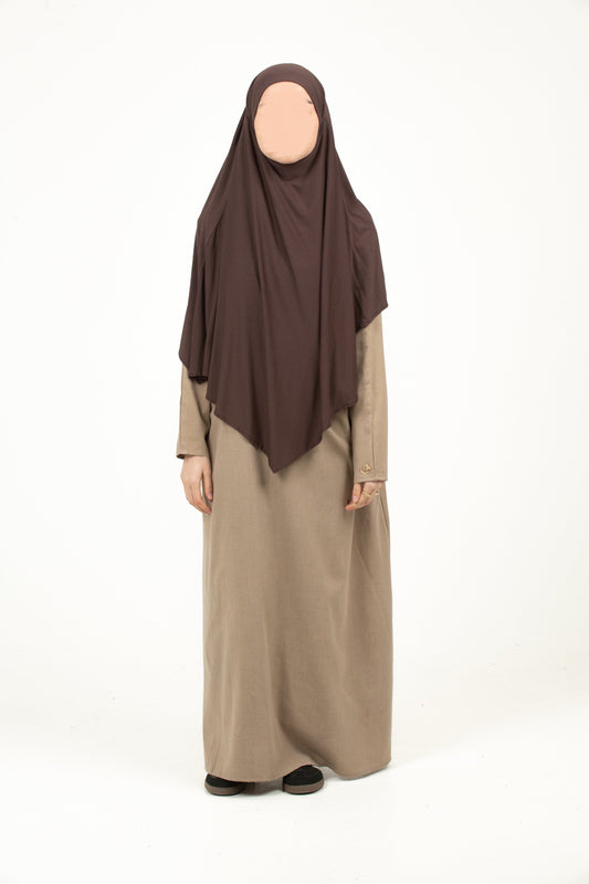 Chocolate Short Diamond Khimar