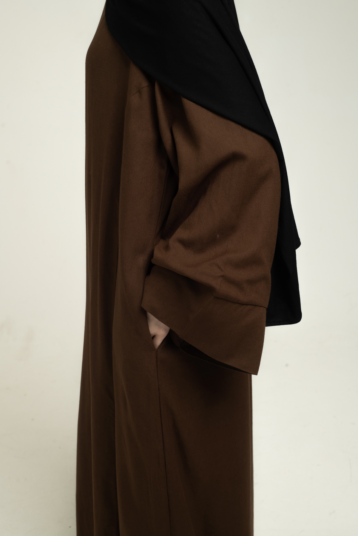 Linen Abaya - Chocolate
