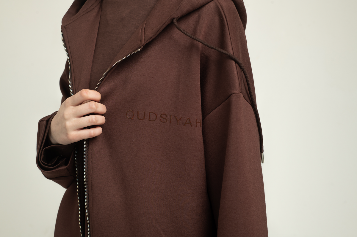 Hoodie Abaya - Chocolate